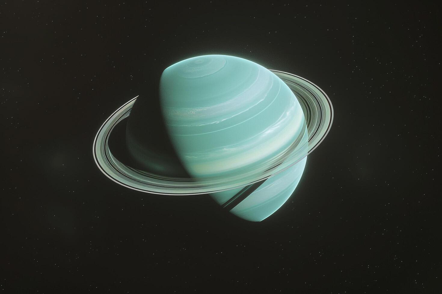 Uranus with Tilted Axis and Faint Rings Unique Outer Solar System Features Background and Nature photo