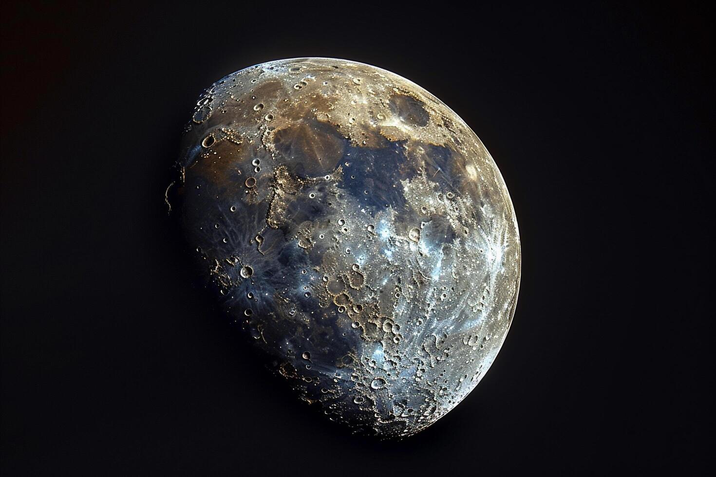 Ganymede Largest Moon of Jupiter Cratered Surface and Icy Plains Background and Nature photo