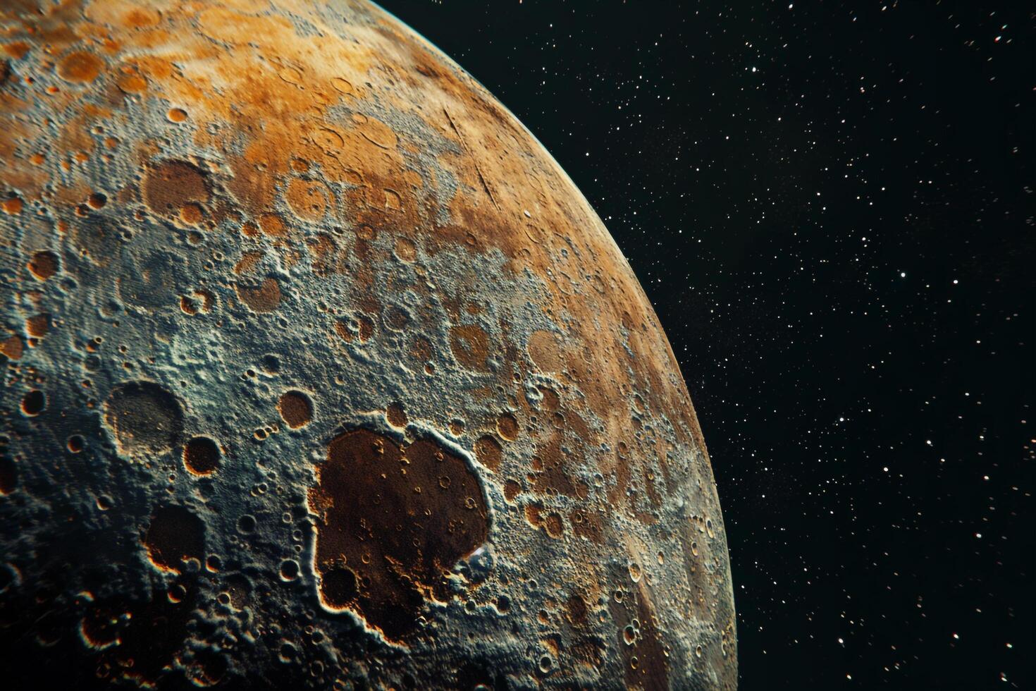 Mystery Makemake Dwarf Planet in the Kuiper Belt with Reddish Hue Background and Nature photo