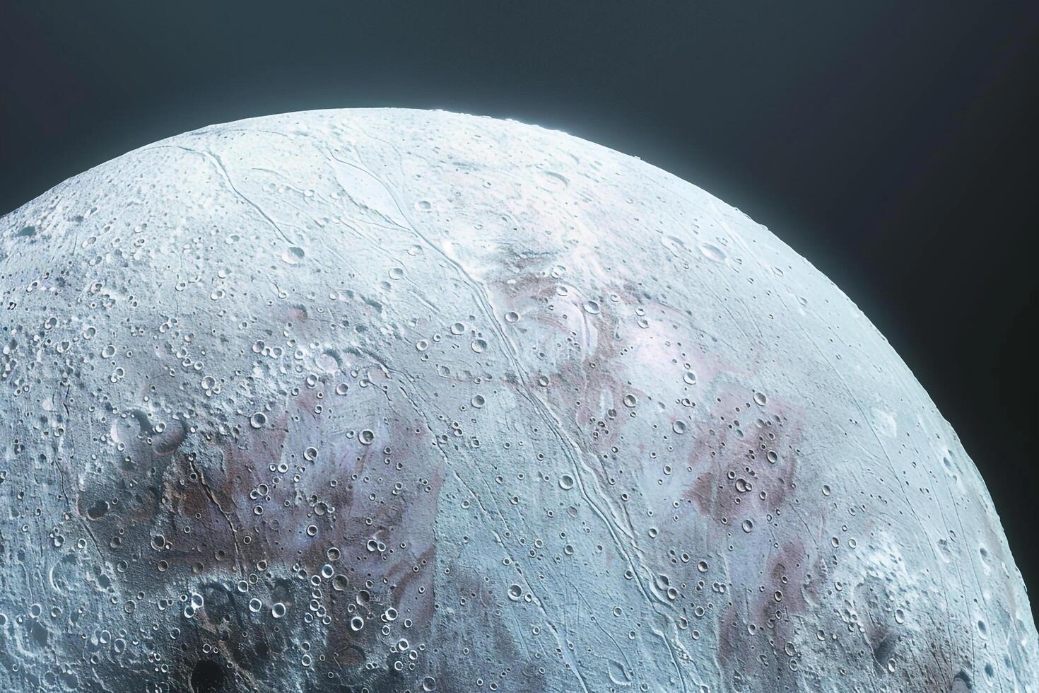 Triton Neptunes Largest Moon with Its Pinkish Hue and Icy Surface Features Background and Nature photo