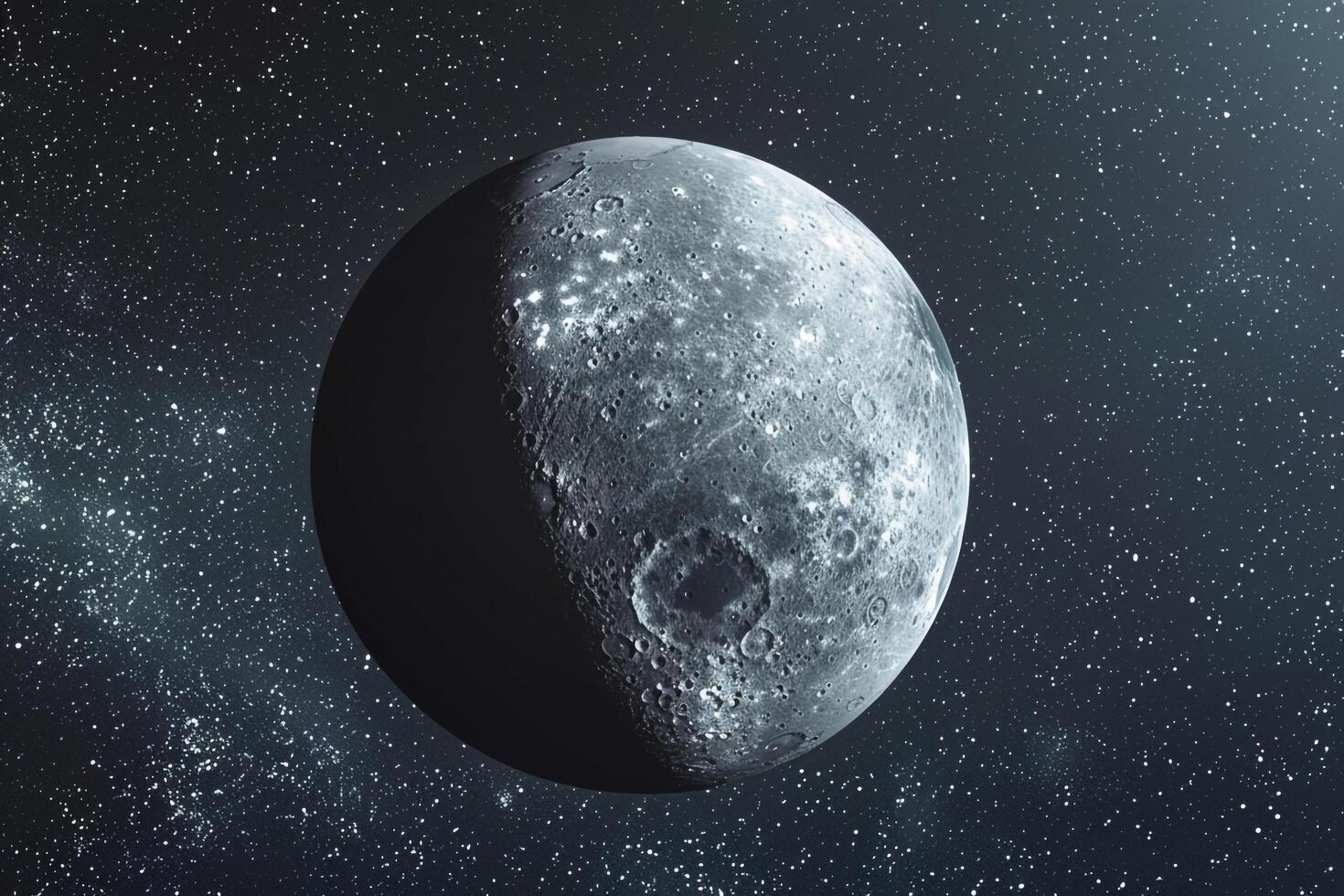 Eris Dwarf Planet in the Kuiper Belt with Its Distant and Icy Surface Features Background and Nature photo