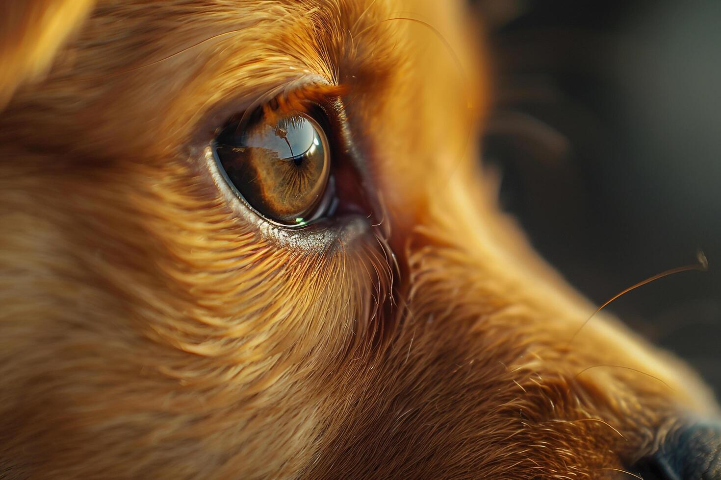 Puppys Eye Capturing Innocence and Curiosity Background and Nature photo