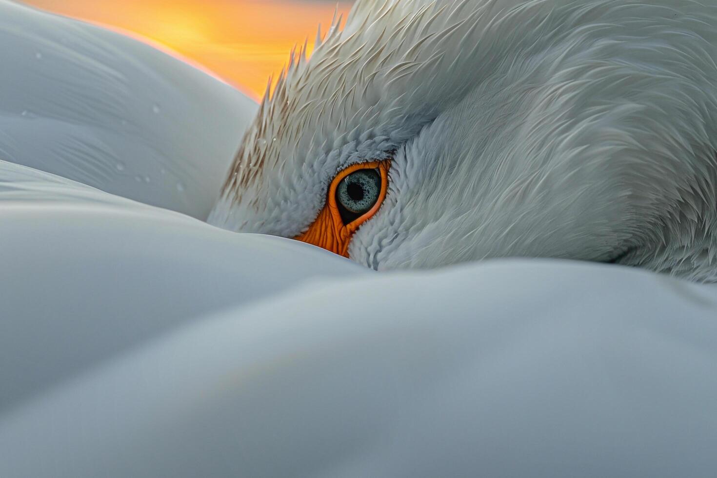 of Swans Eye with Serene Feathers Reflected in Calm Waters nature background photo