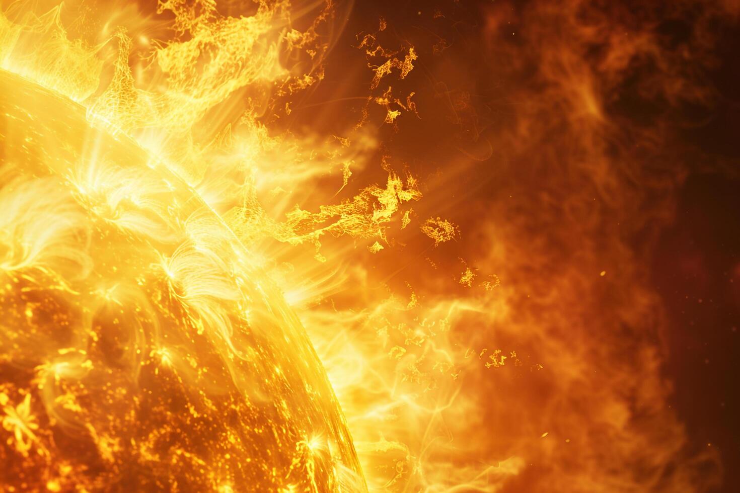 Solar Flare Erupting from the Suns Surface nature background photo