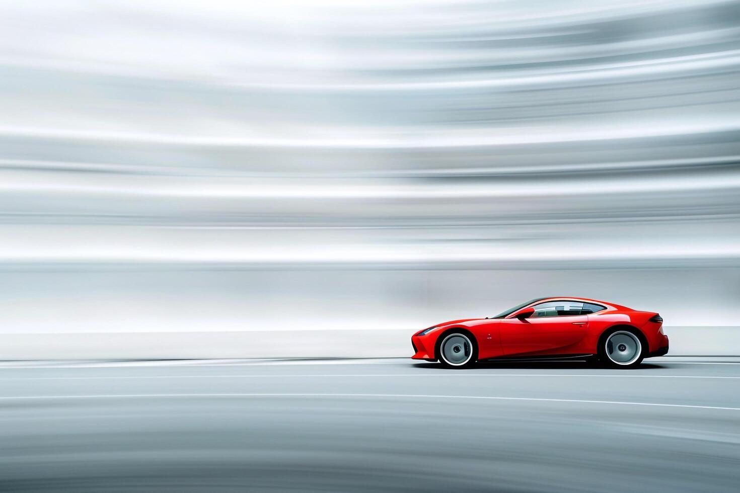Thrilling Sports Coupe on White Cyclorama   nature background photo