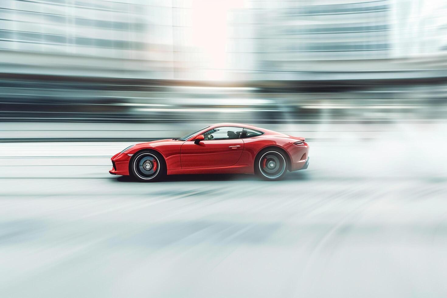 High Speed Performance Car on White Cyclorama   nature background photo