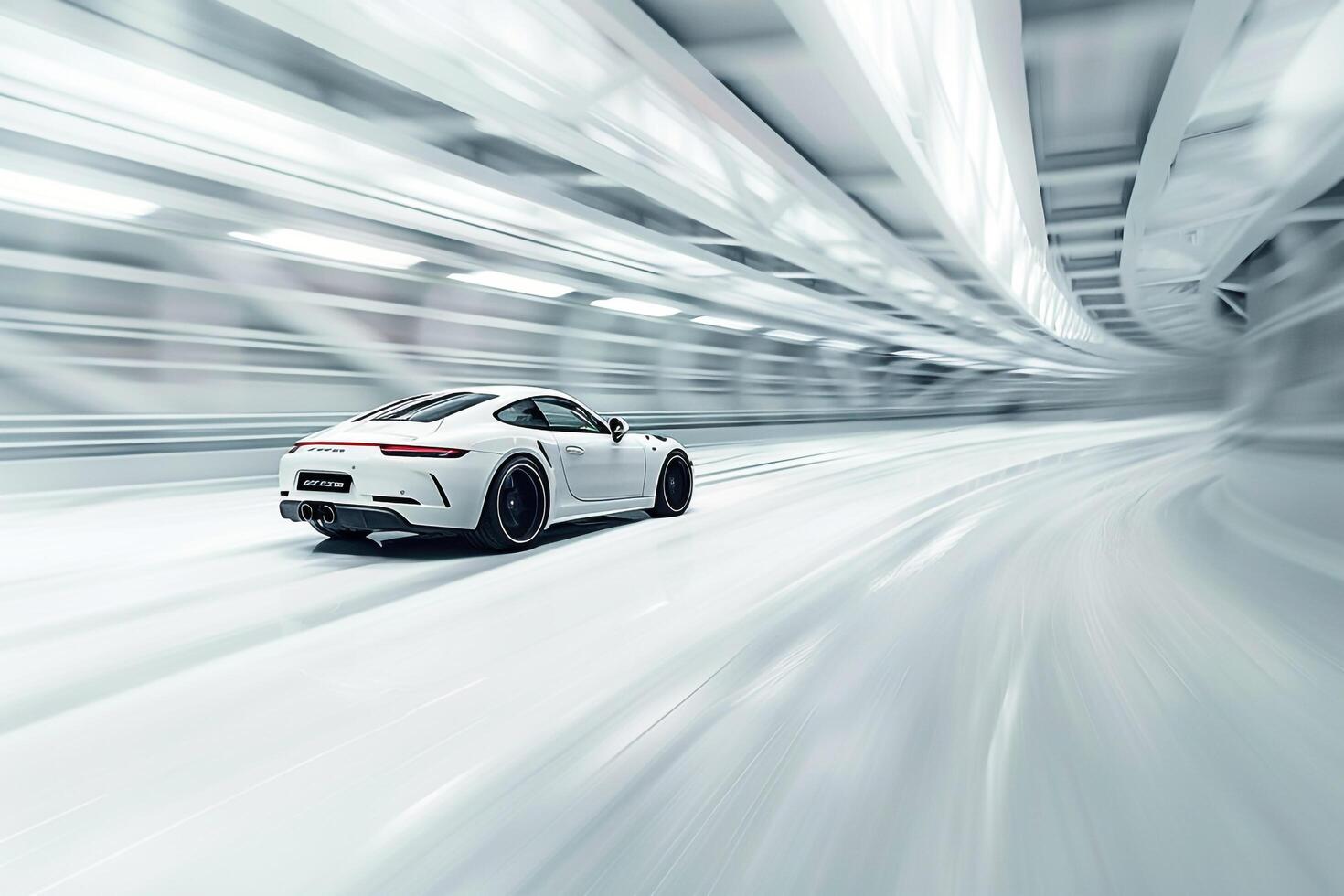 Exciting Performance Car on White Cyclorama Background   nature background photo