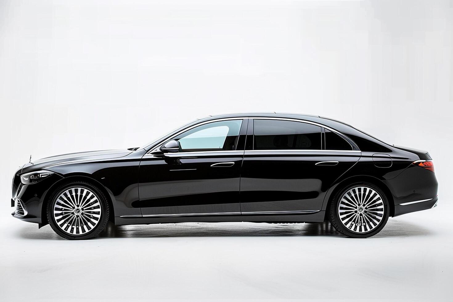 Sophisticated Luxury Sedan on White Background photo