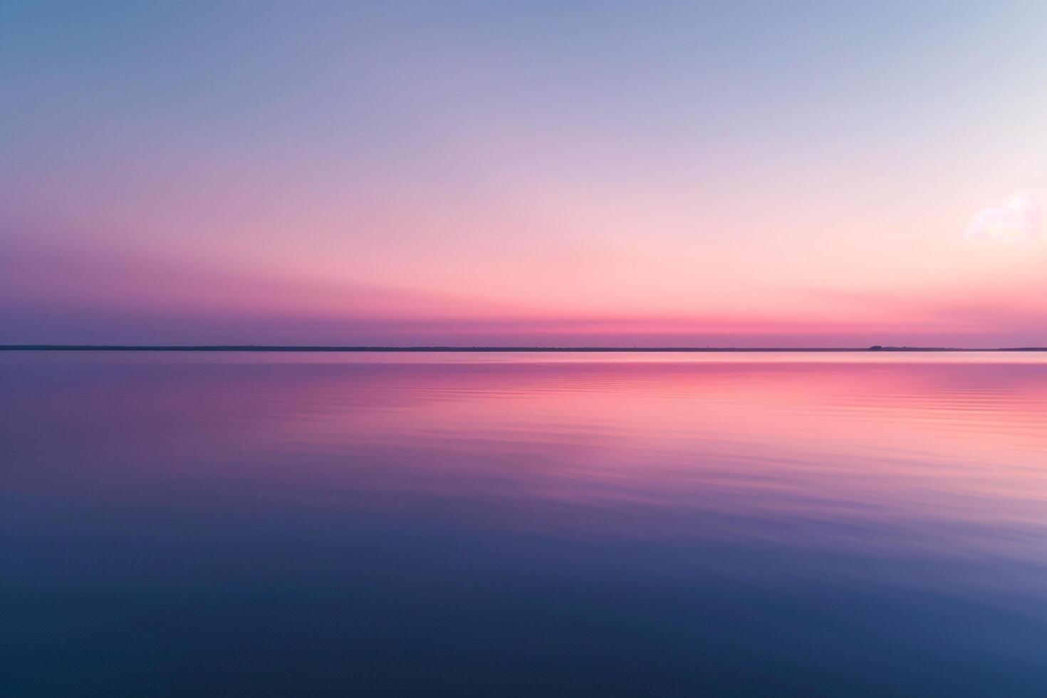 Pastel Colored Sunset Reflected in Calm Waters of Coastal Lagoon   nature background photo