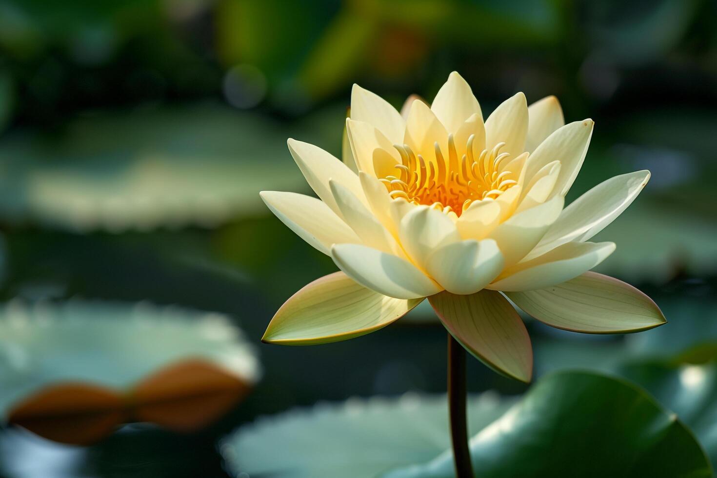 Zen Garden with Lotus Flower. background. Nature photo