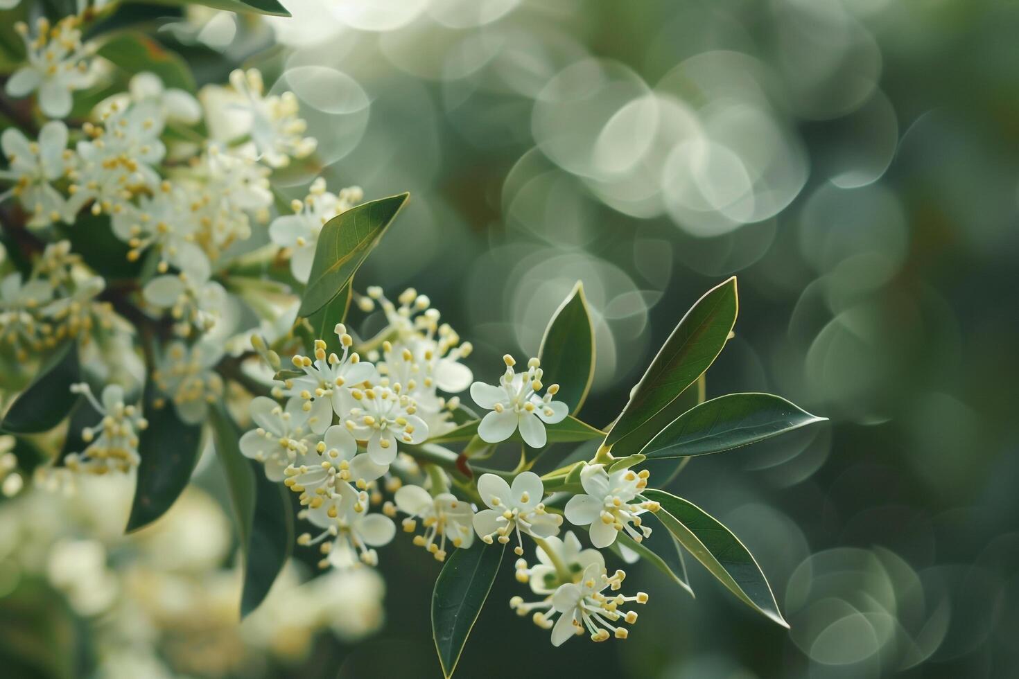 Wax Myrtle Nature Background with Lush Greenery photo