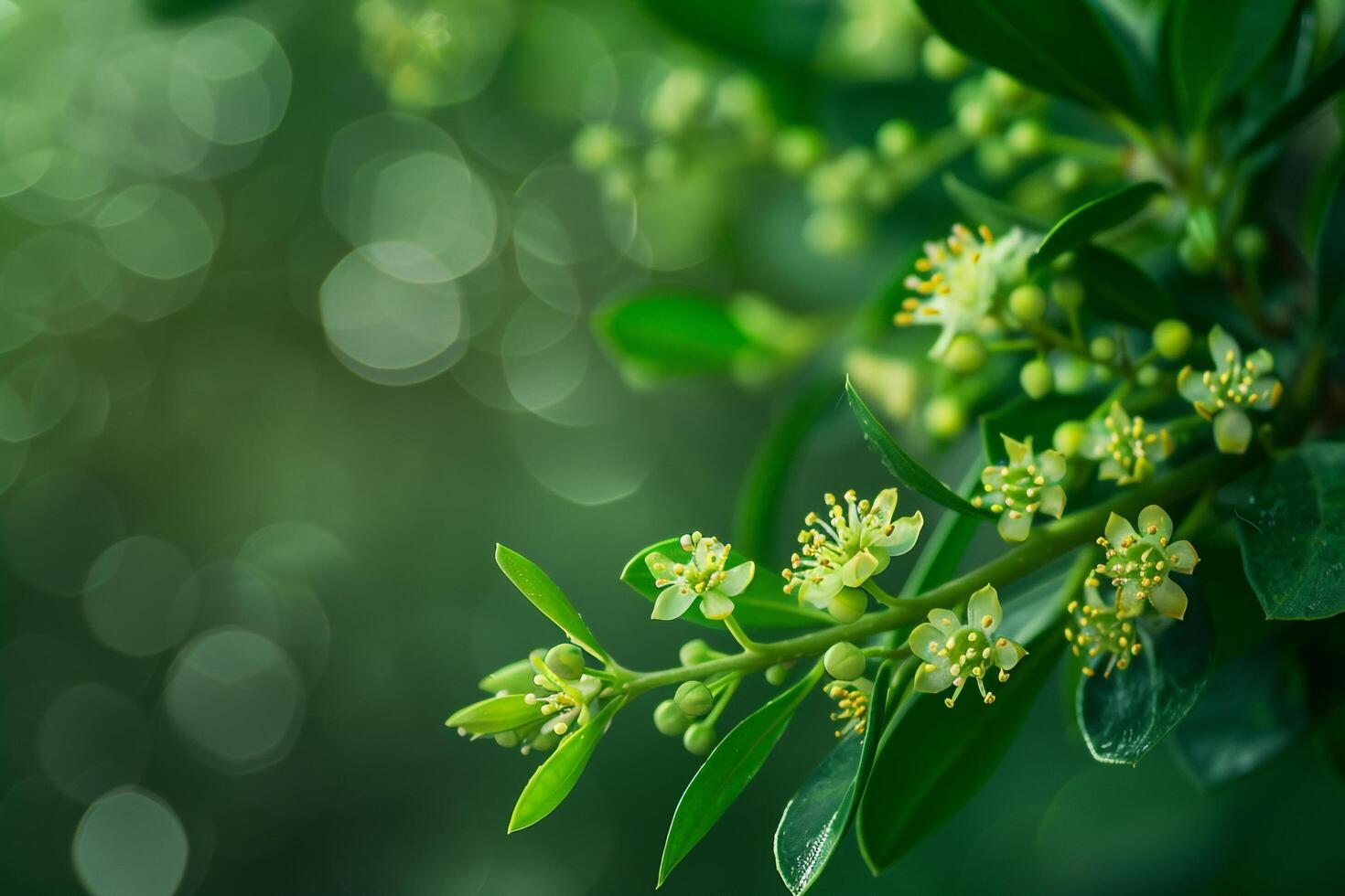 Wax Myrtle Nature Background with Lush Greenery photo