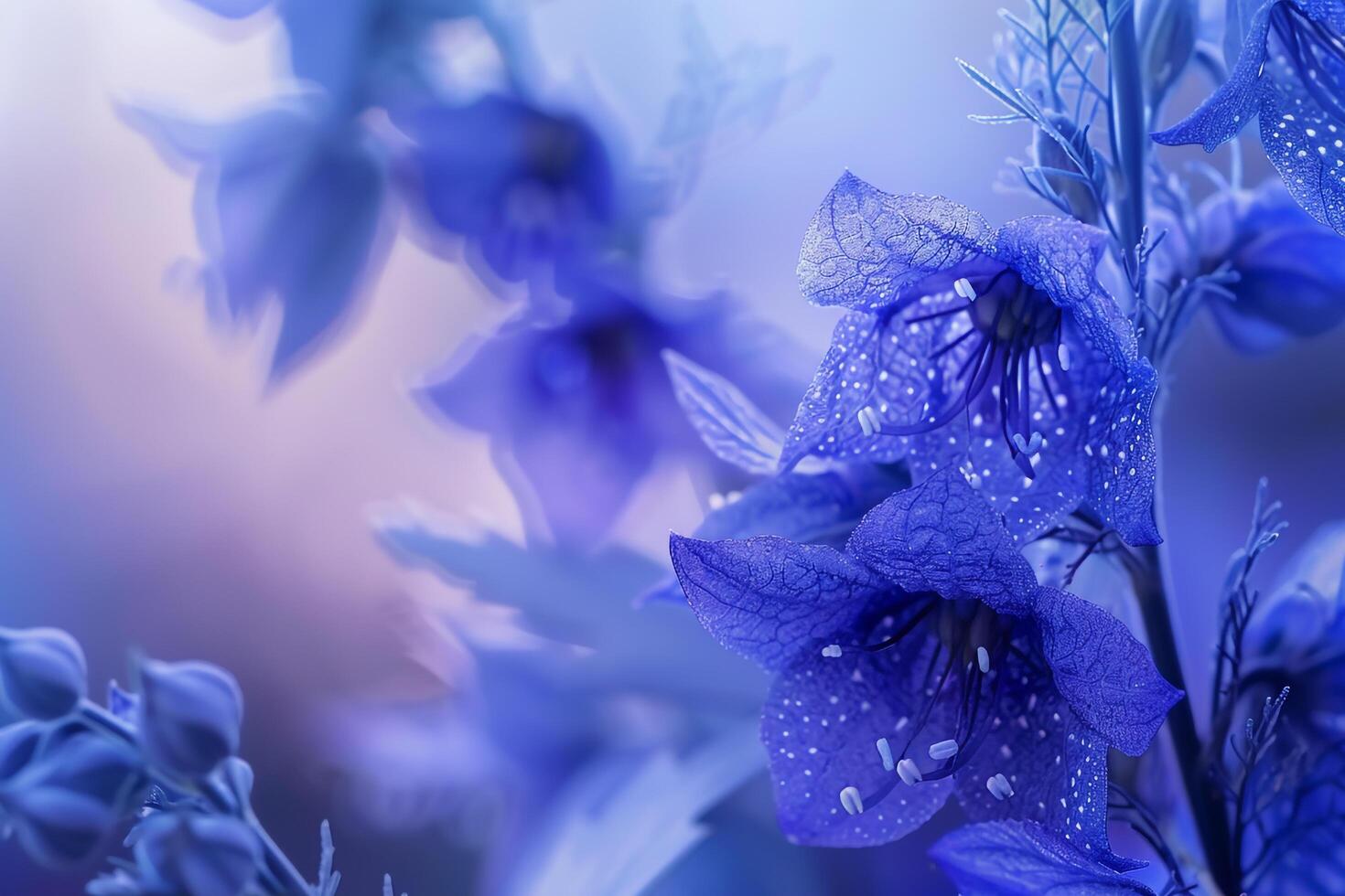 Monkshood Flower Nature Background with Mysterious Floral Touch photo