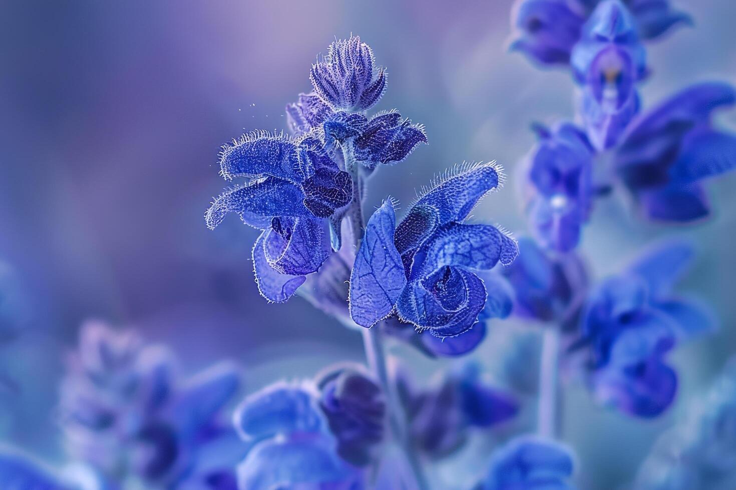 Wild Indigo Nature Background with Unique Floral Features photo
