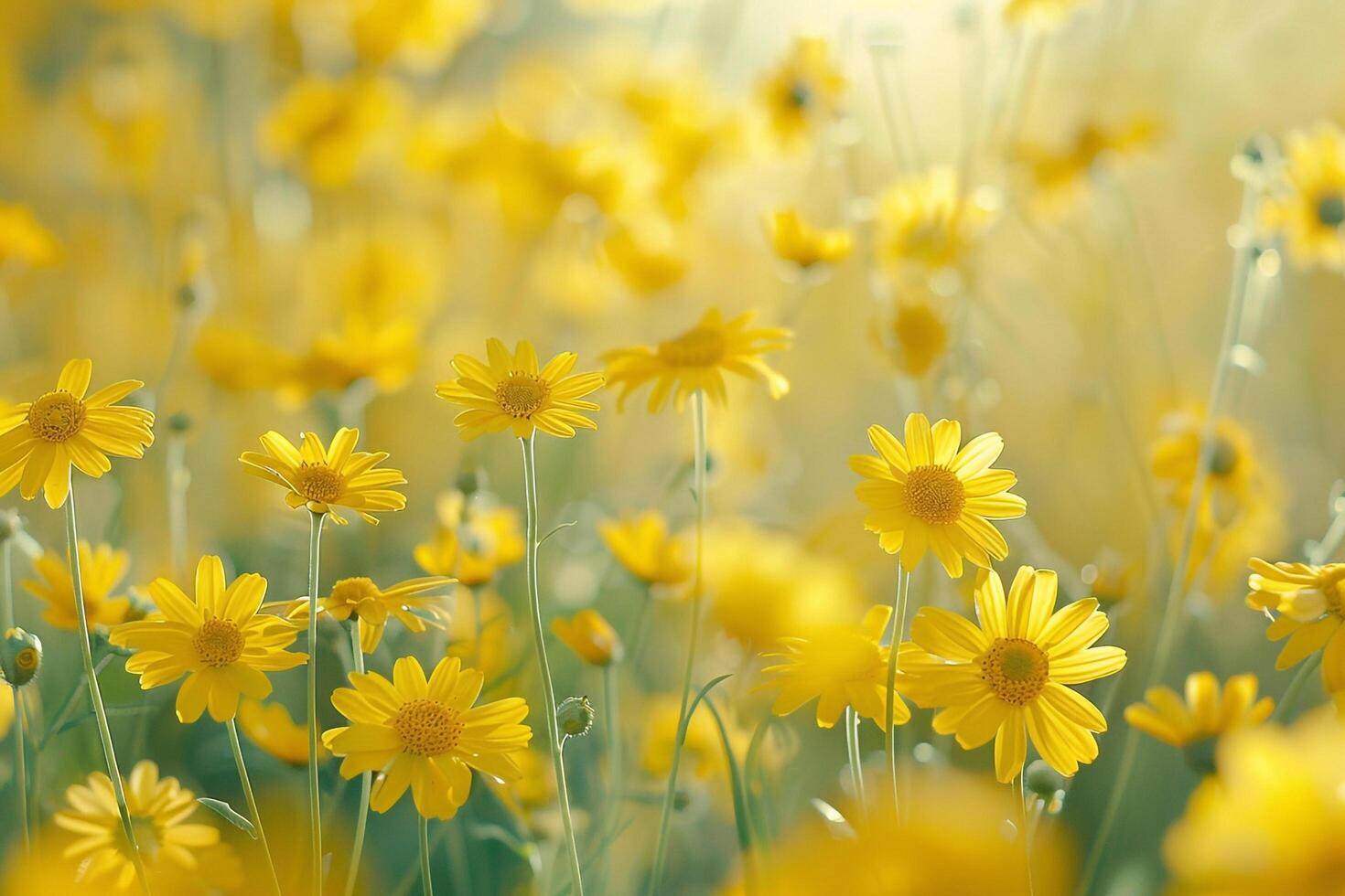 Yellow Chamomile Nature Background photo