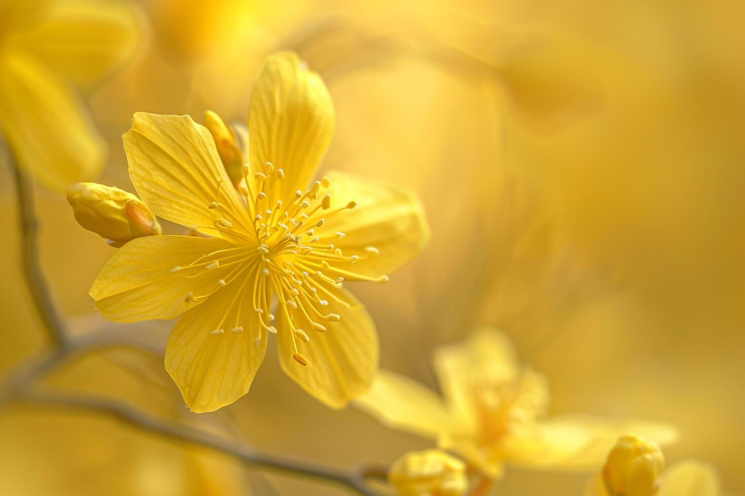 Winter Jasmine Floral Nature Background with  Yellow Flowers photo