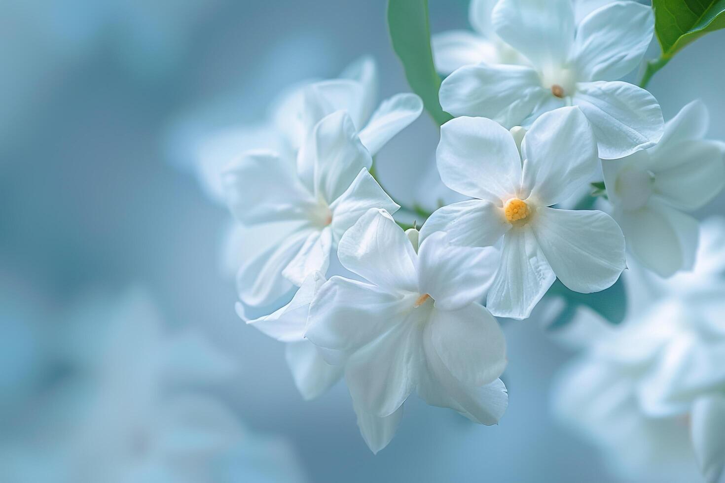 Jasmine Flower Nature Background Featuring Elegant Blooms photo
