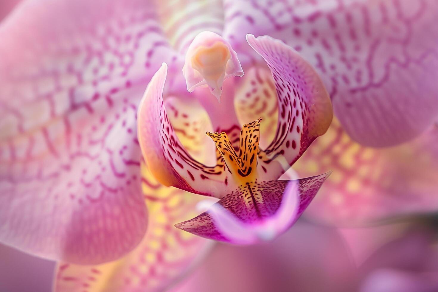 Nature Background of Exotic Orchid in Bloom photo