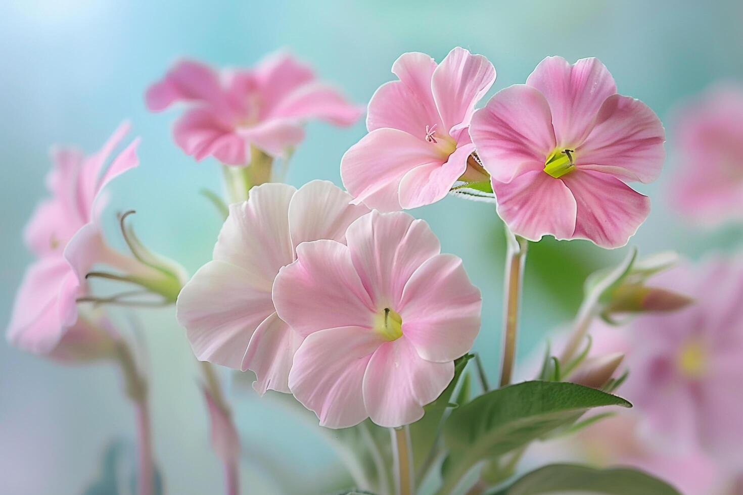 Nature Background of Cape Primrose Flowers with Nature Background photo