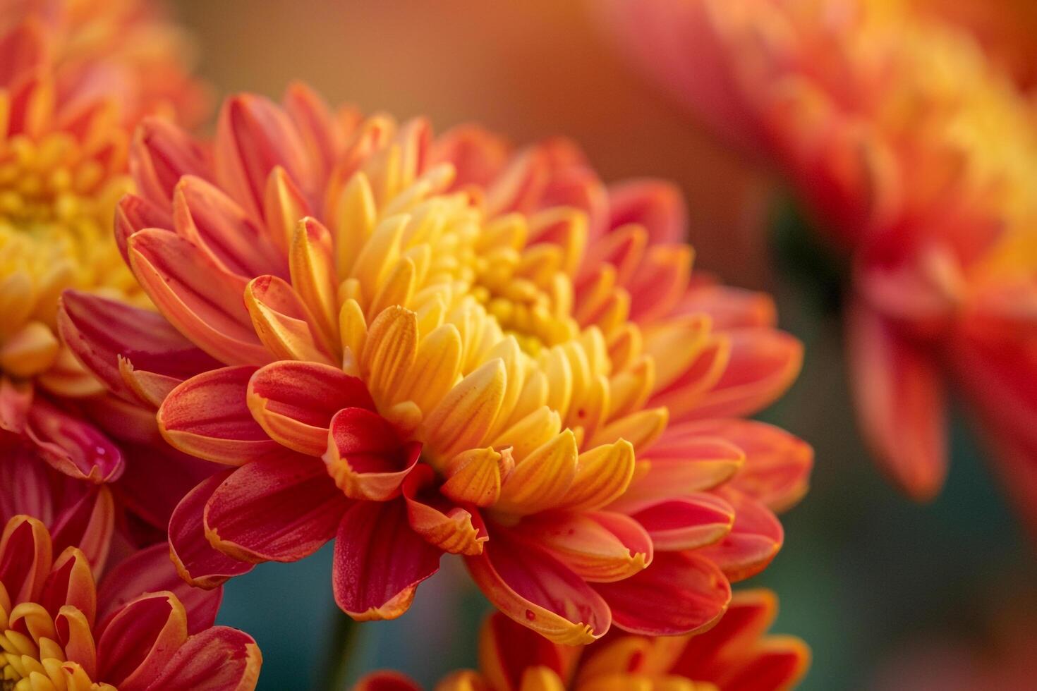 Nature Background of Chrysanthemum Flowers in a Formal Garden Background Nature photo
