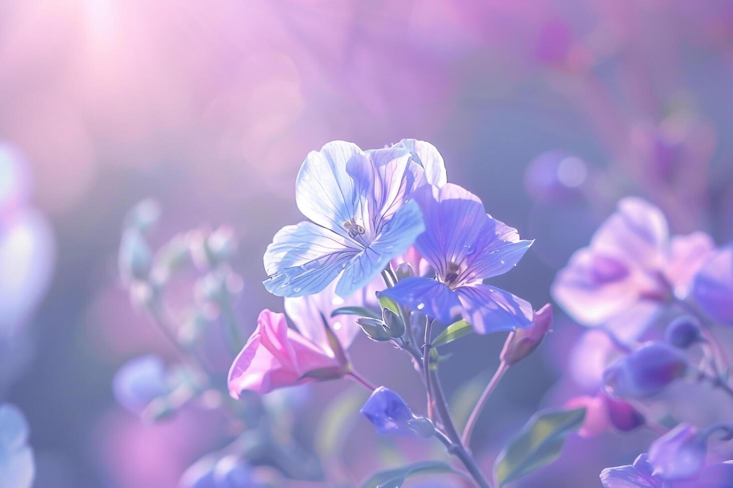 Wallflower with Nature Background. Delicate Petals photo