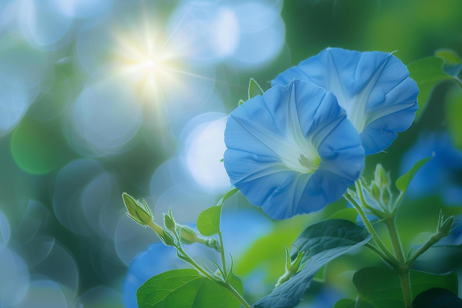 Nature Background of Morning Glory photo