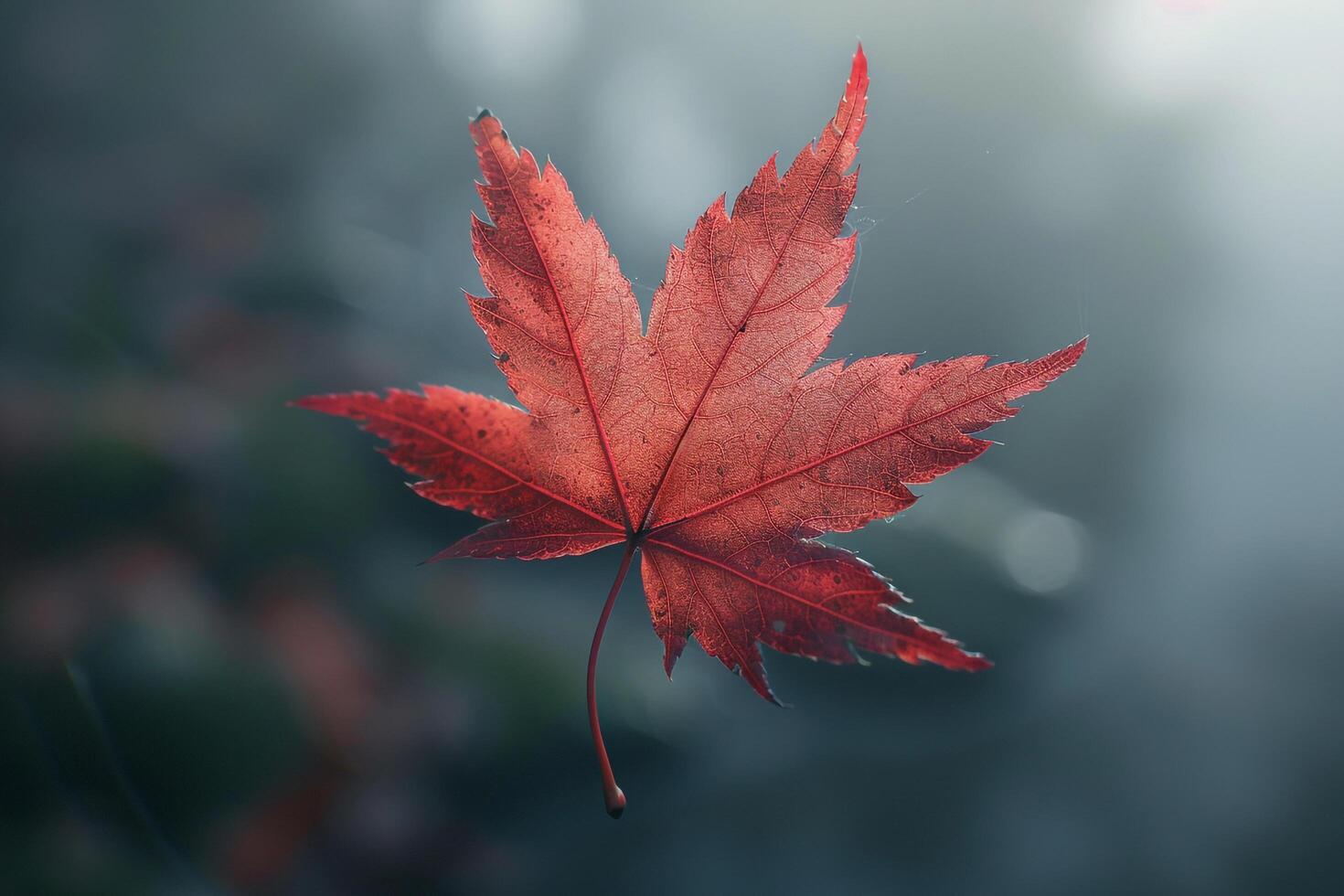 Red Maple Leaf Nature Background photo