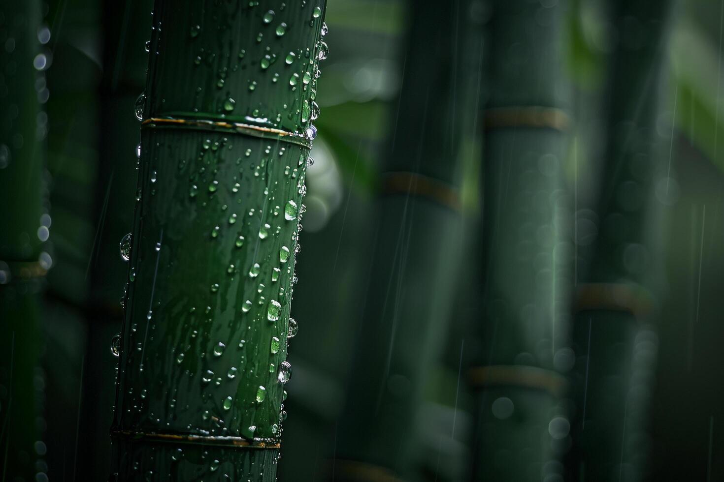 Nature Background of Bamboo Stalks with Dew in a Fresh Seasonal Setting photo