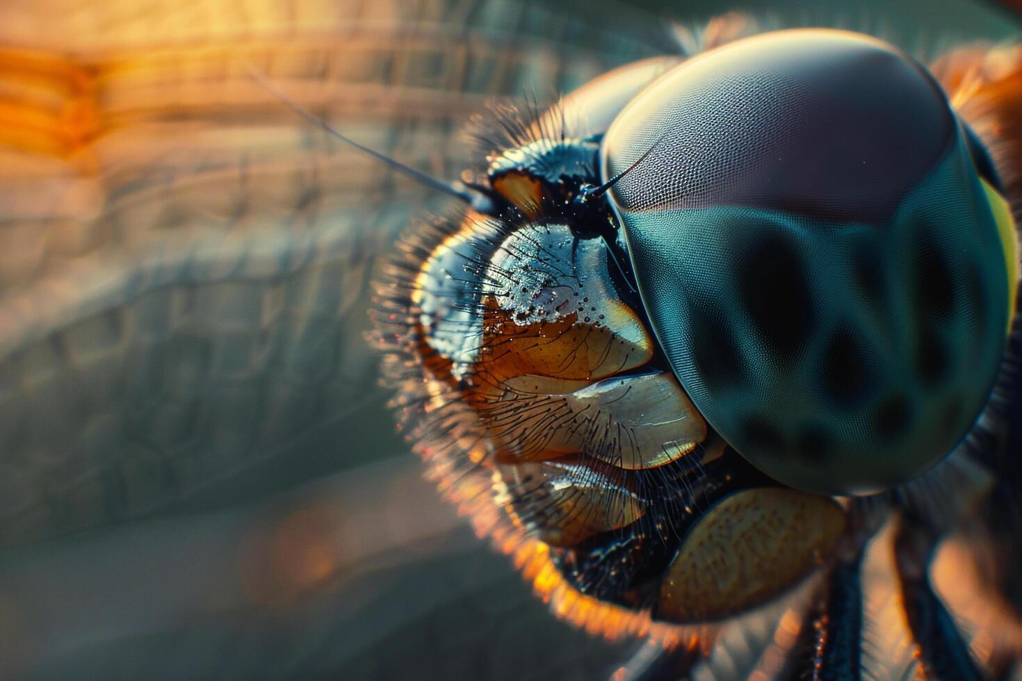 Dragonfly Eye  Nature Background with Insect Details and Nature Texture photo