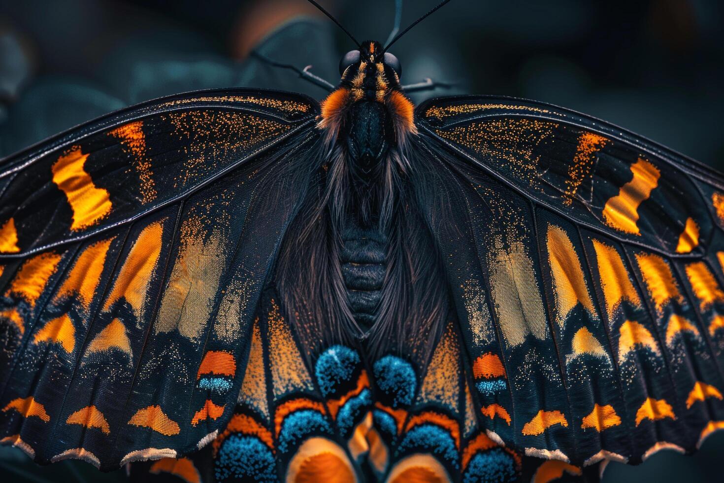 Butterfly Wings with Natural Patterns Nature Background and Insect Details photo