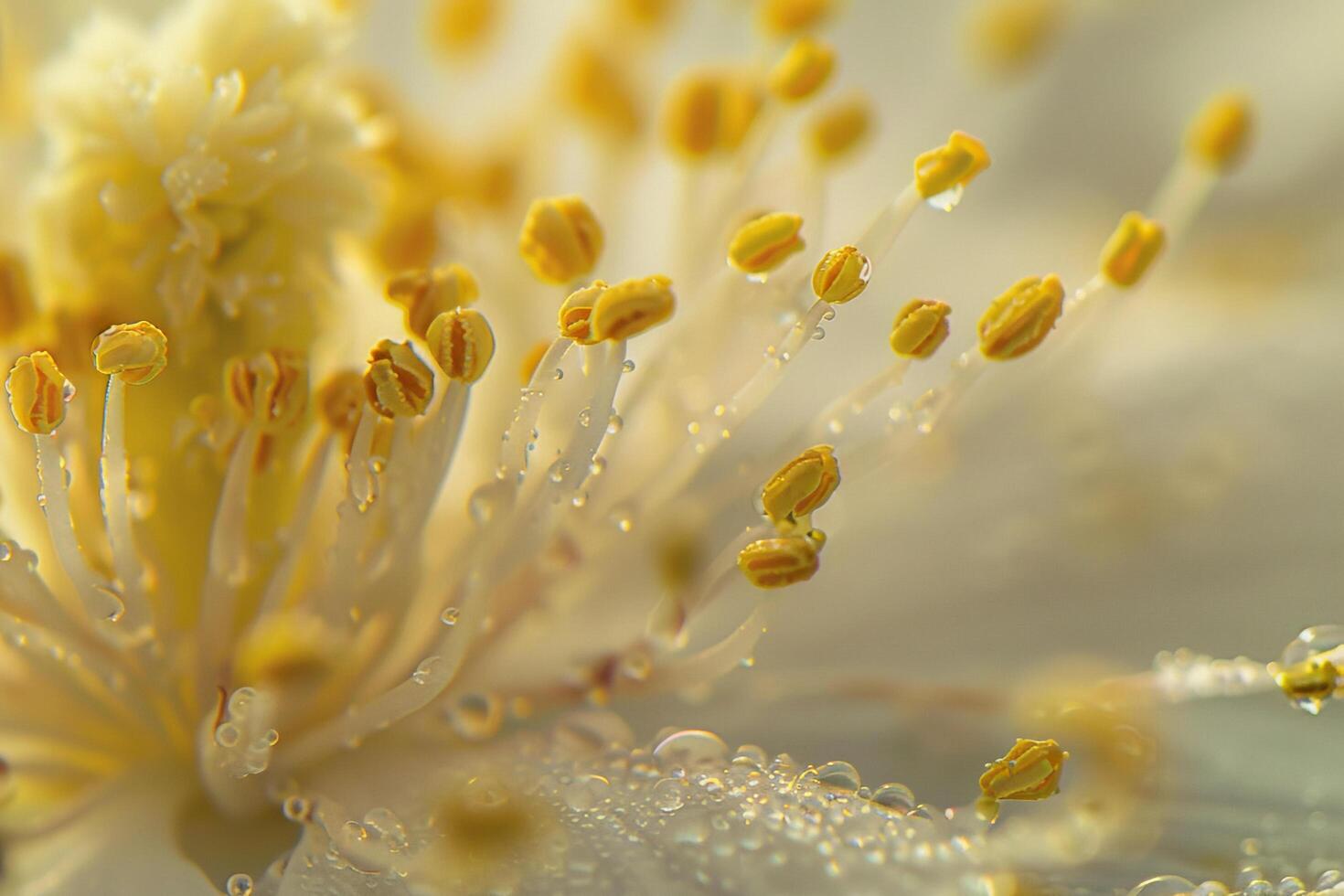Nature Background of Pollen on Flower Petals Background Nature photo