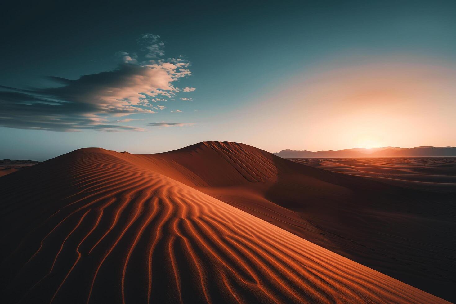 Sand dunes at sunset. background. Nature photo