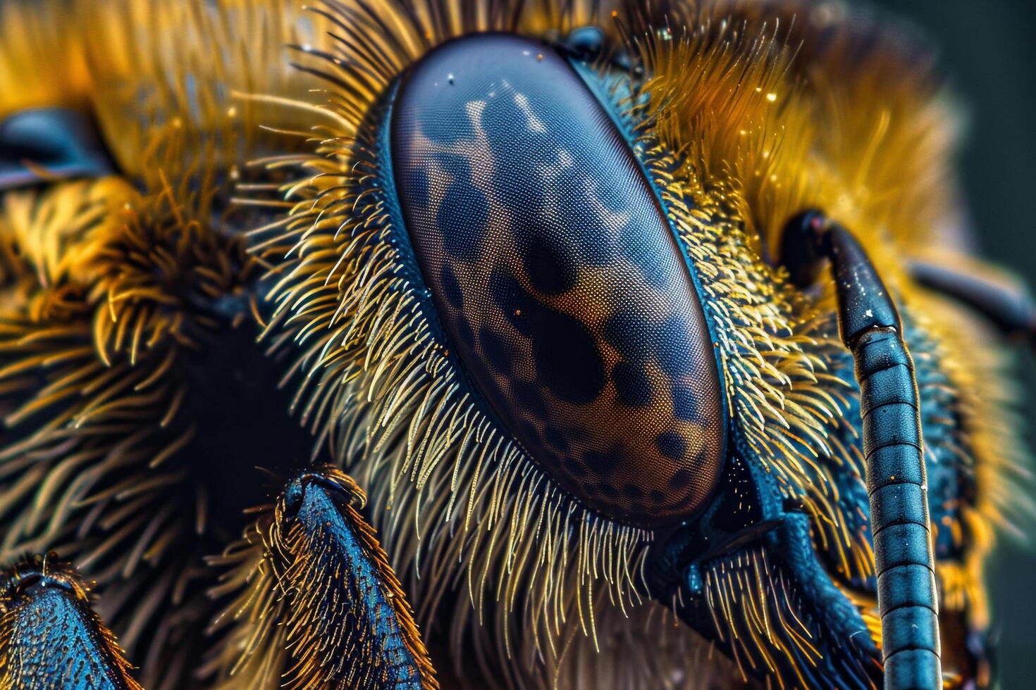 Nature Background of a Bees Compound Eye with Intricate Textures and Patterns in the Lenses Background Nature photo