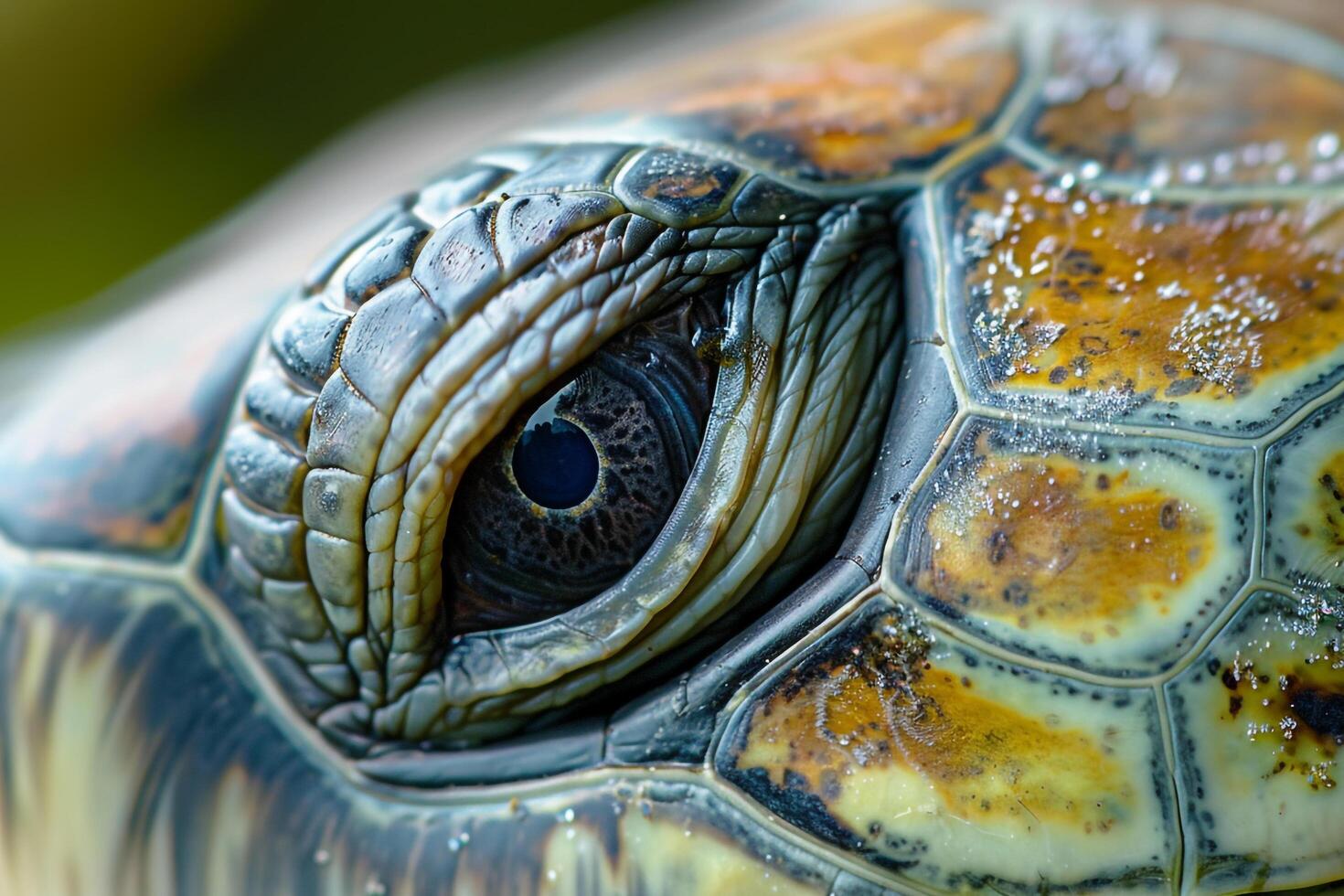 A Nature Background of a Turtles Eye. with Ancient Wisdom and a Serene Expression Background Nature photo