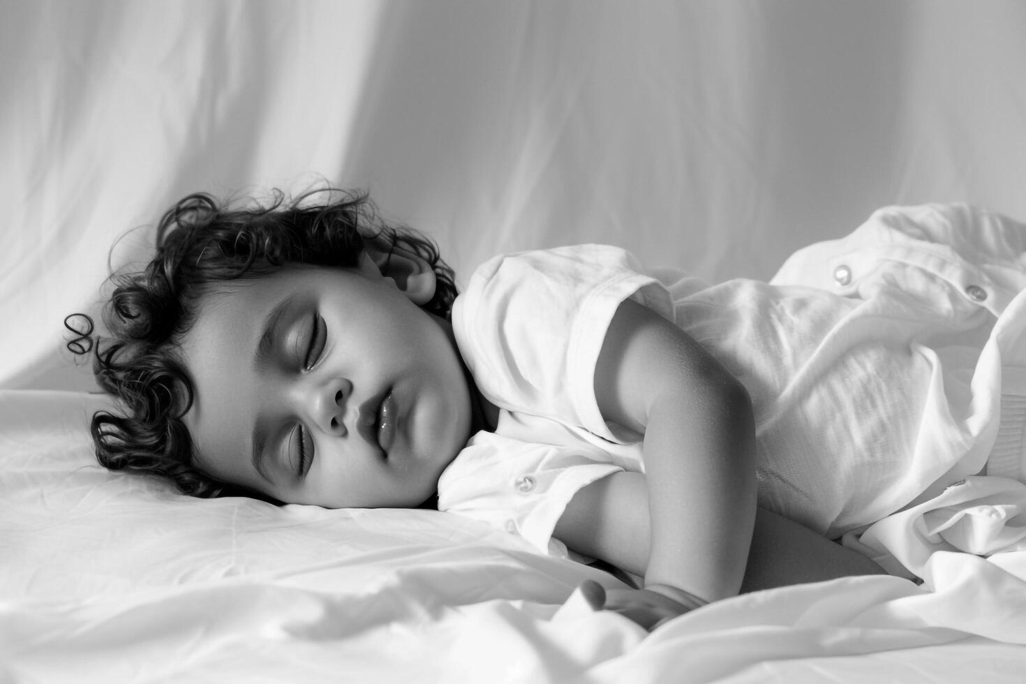 Baby Sleeping Peacefully with Background photo