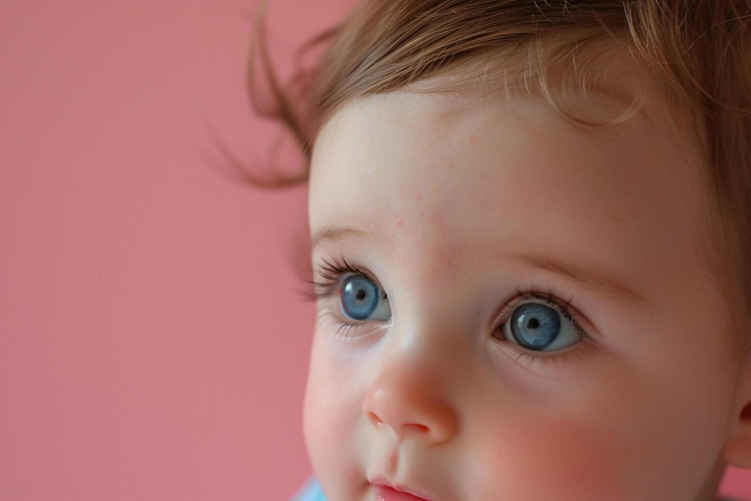 Baby with  Pink Background photo