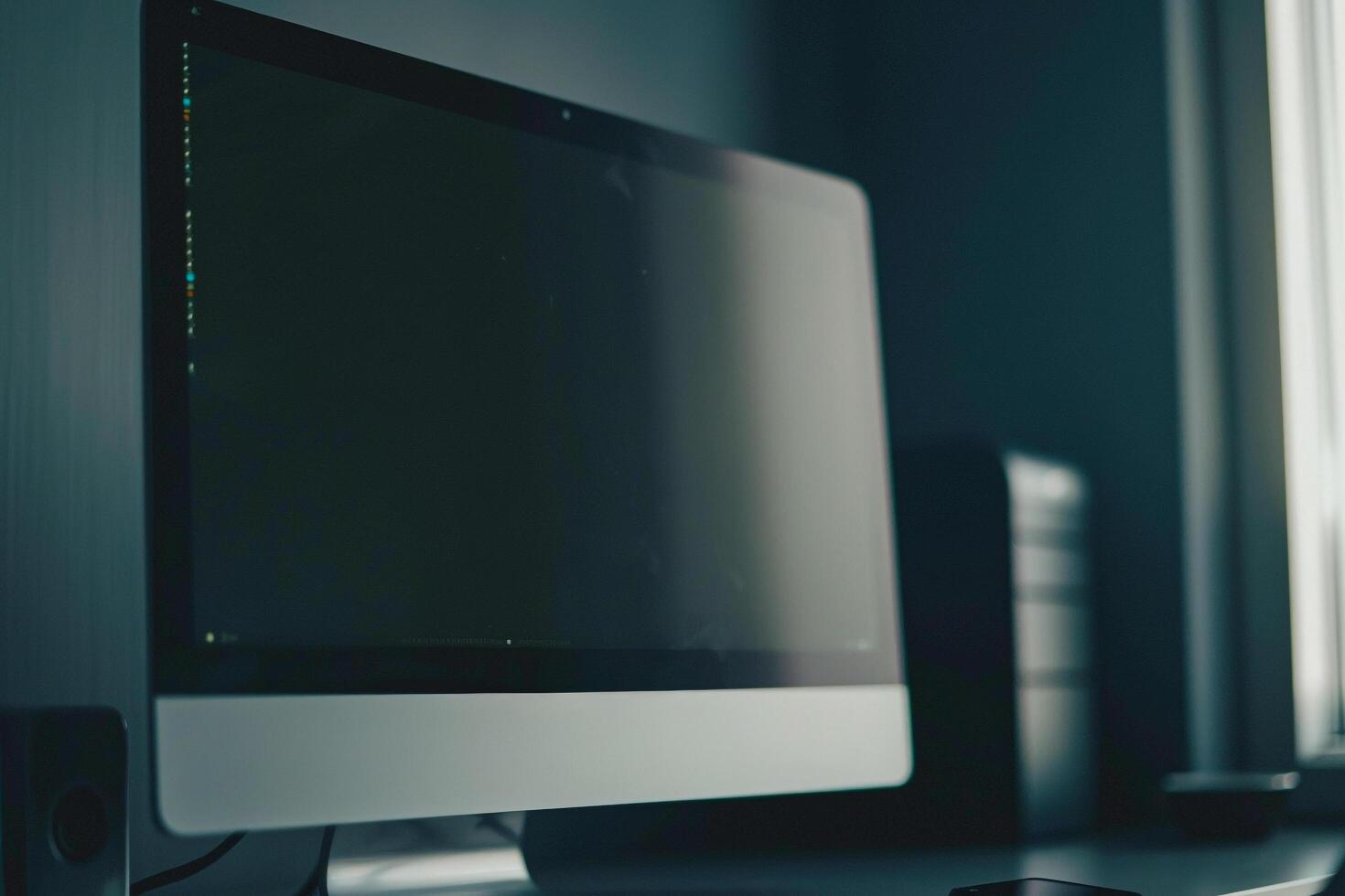 Desktop Computer Mockup Featuring a   Design photo