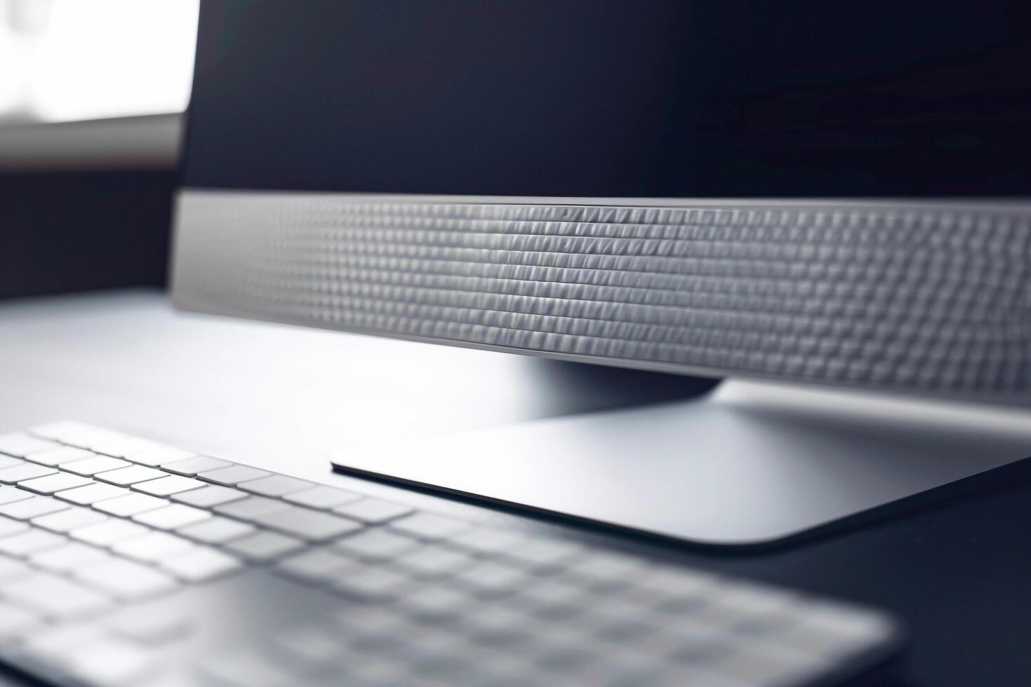 Desktop Computer Mockup with  Background photo