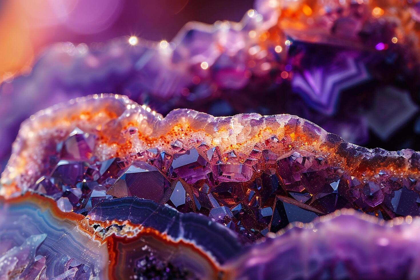 Geode Showing Crystal Textures and Patterns Background photo