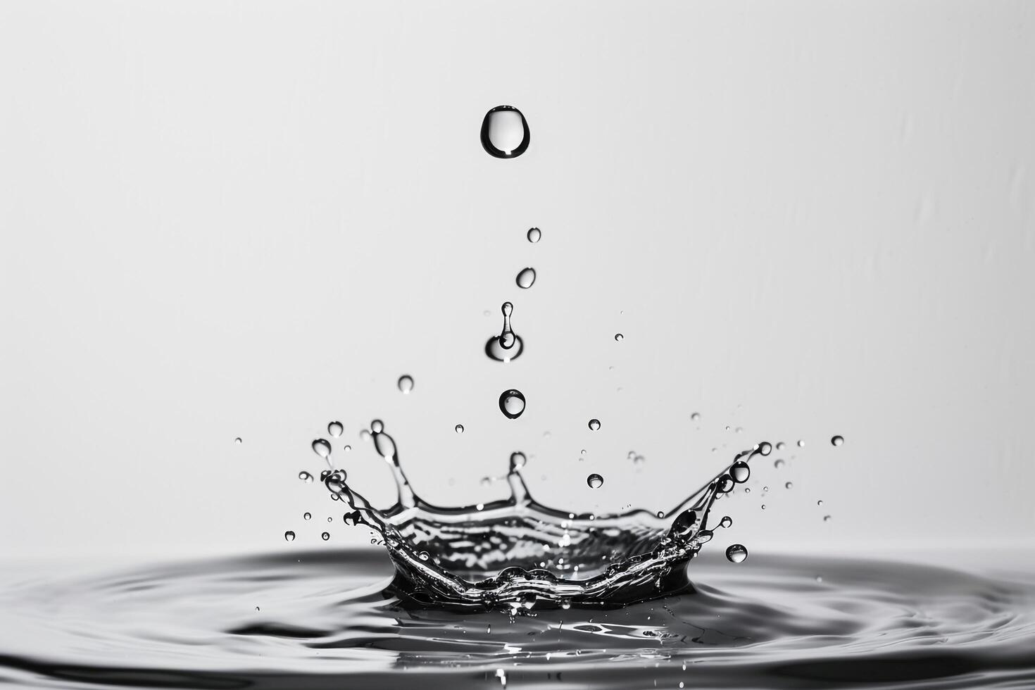 Levitating water droplets creating a mesmerizing visual effect background photo