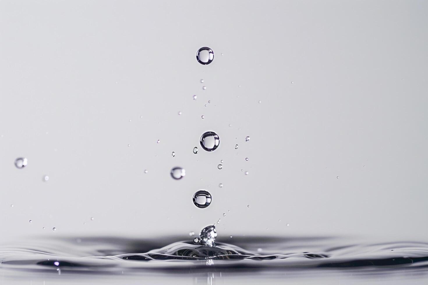 Levitating water droplets creating an intriguing visual effect and texture background photo