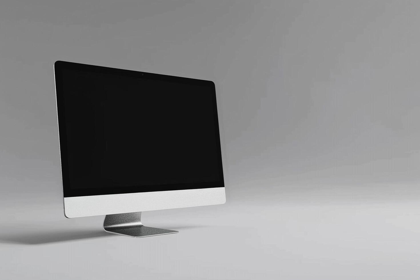Desktop computer mockup with a  and ist design ideal for showcasing digital and tech projects background photo