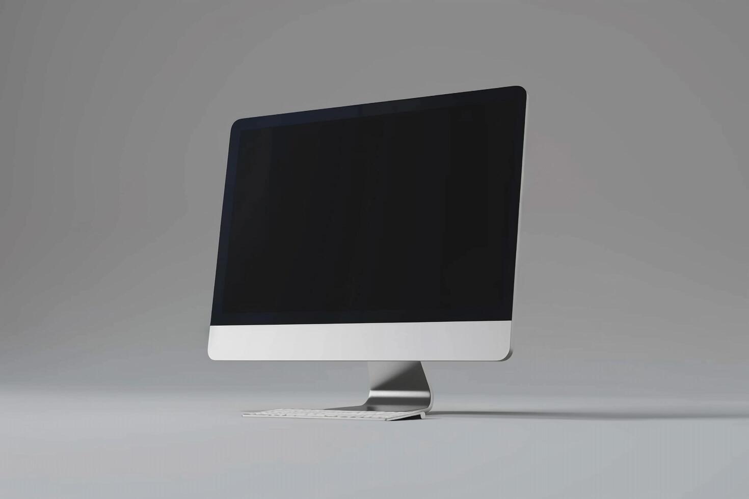 Desktop computer mockup with a ist and  design ideal for showcasing tech and business projects background photo