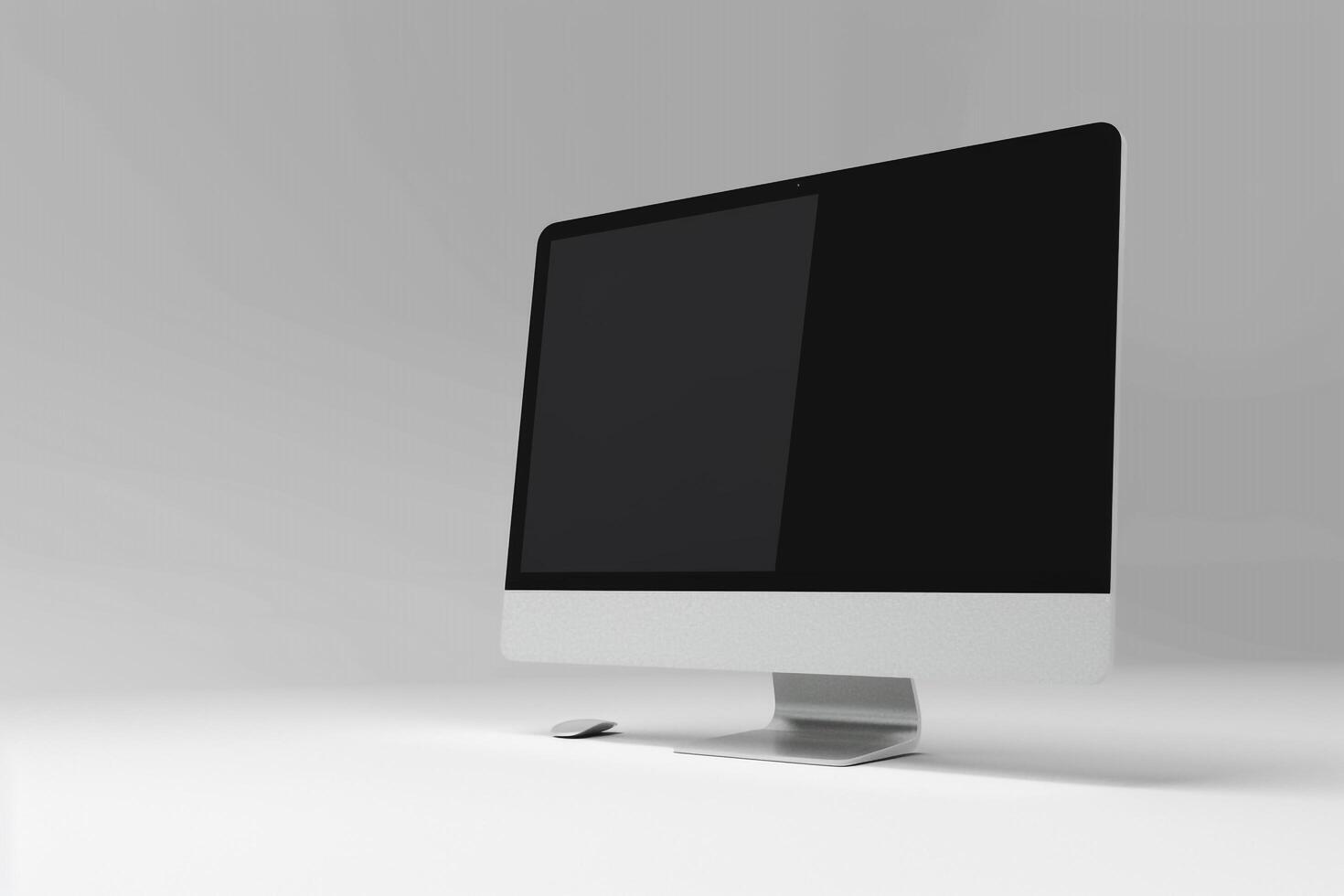 Trendy Desktop Computer Mockup with   Background photo