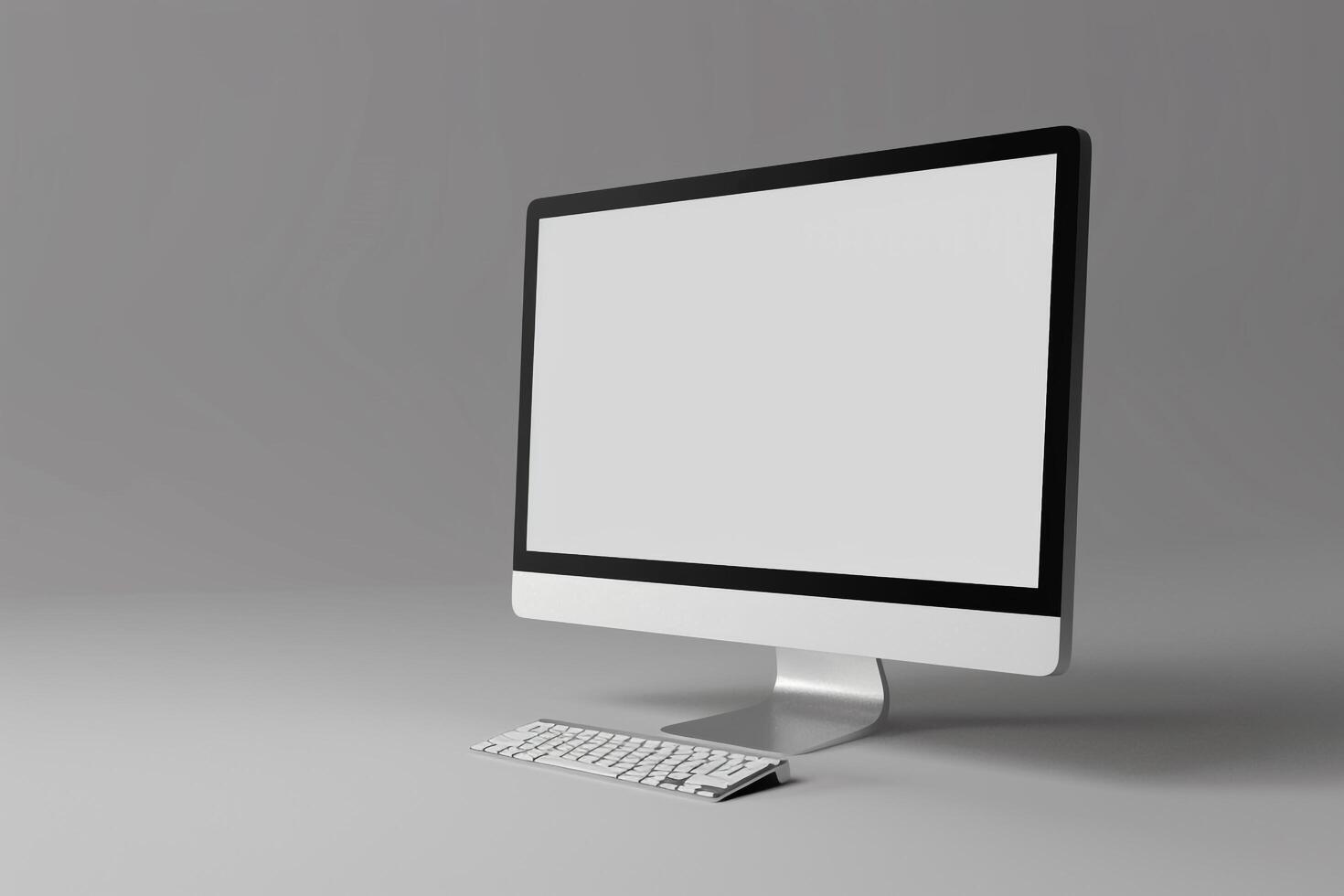 Desktop Computer Mockup Featuring Professional Background photo