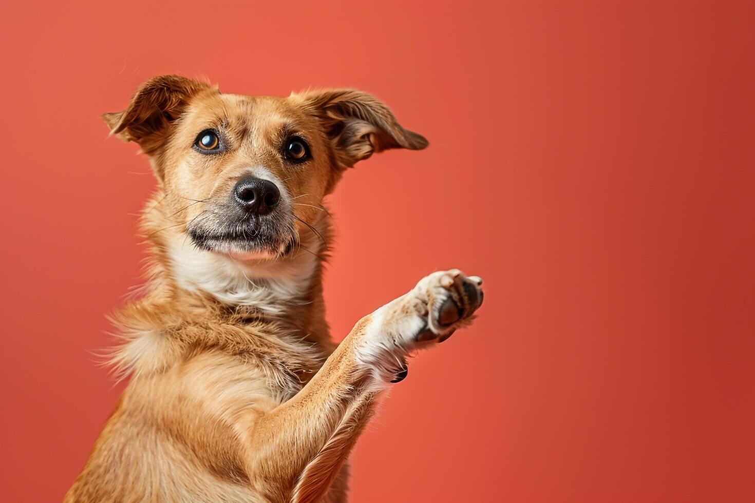 Joyful Dog Paw Background  Ideal for Pet graphy photo