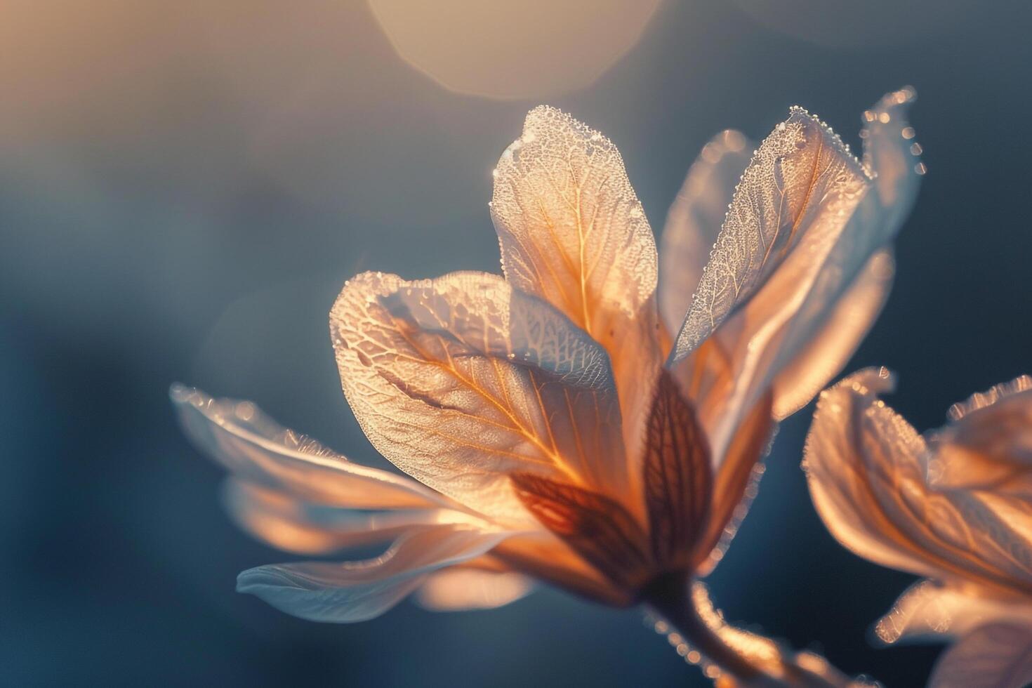 Nature Background of Backlit Translucent Petals of a Flower Background Nature photo