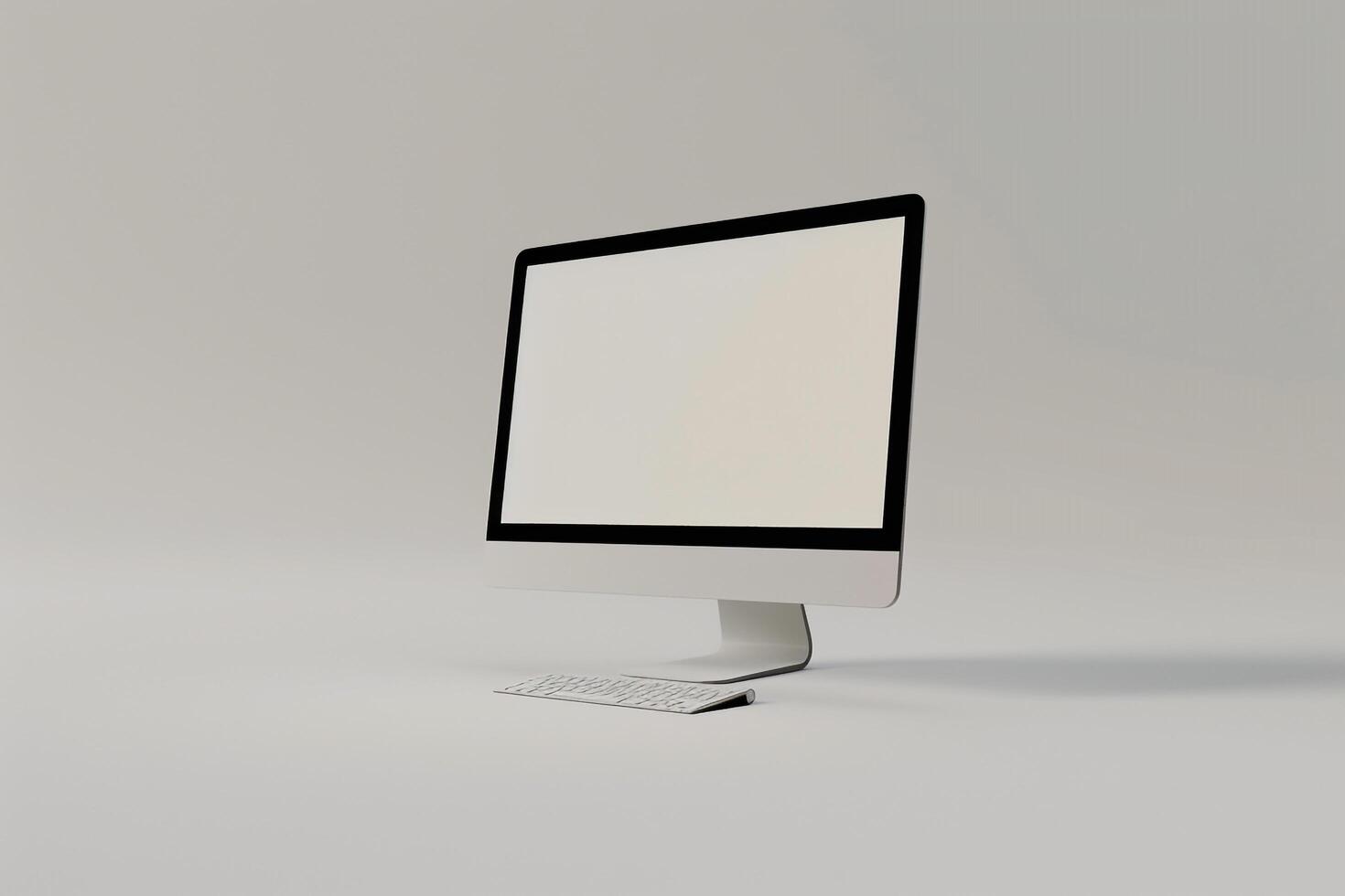 Desktop Computer Mockup with  Background photo