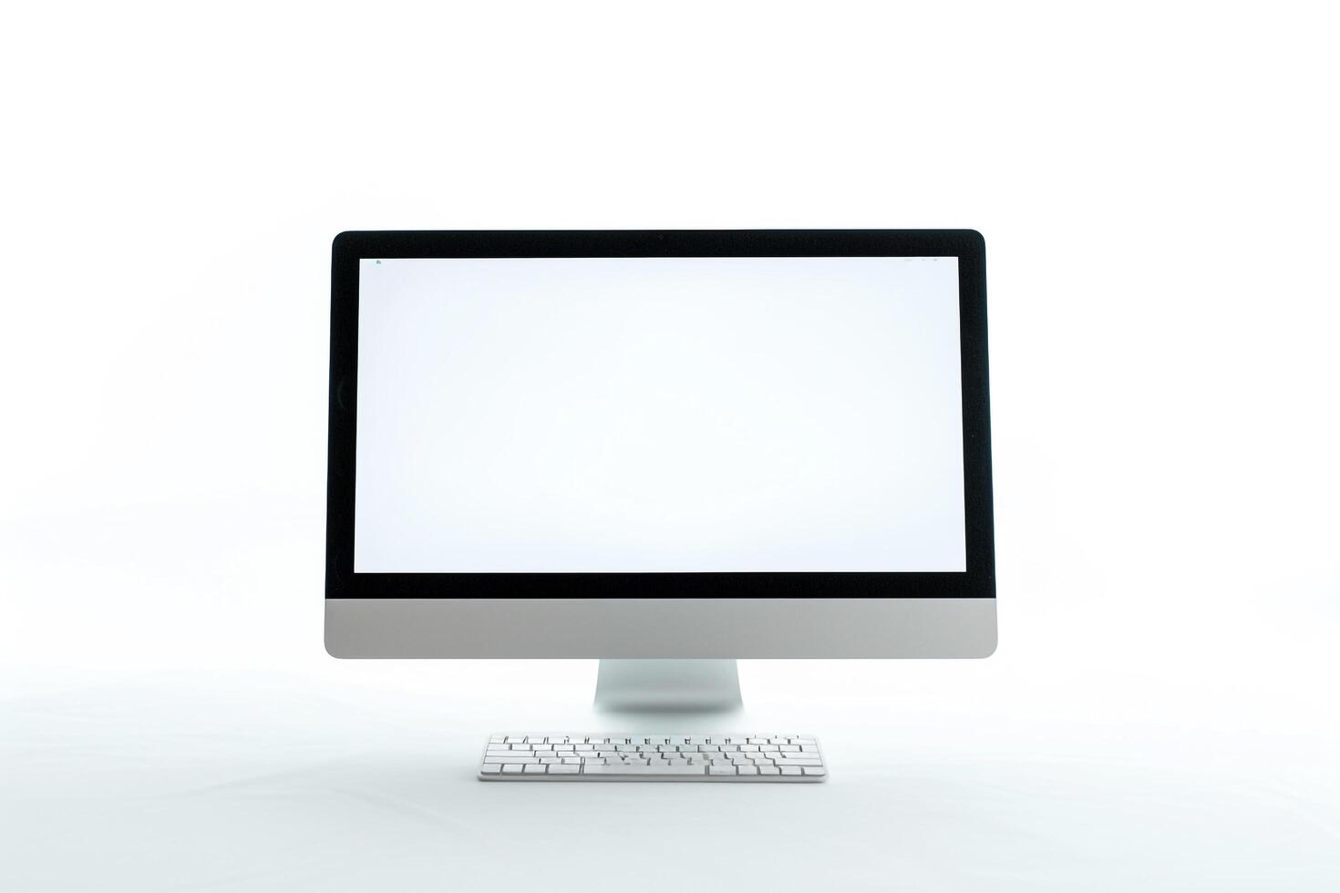 Desktop Computer Mockup with  Background photo