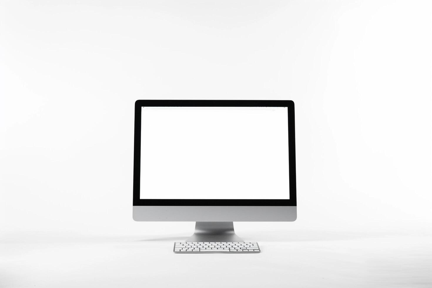 Professional Desktop Computer Mockup with  Background photo